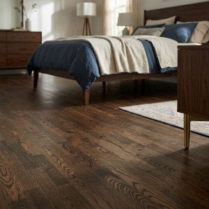 PARQUET PREFINITI - Frassino 3 Strip - Caffé - Verniciato - Spazzolato-2